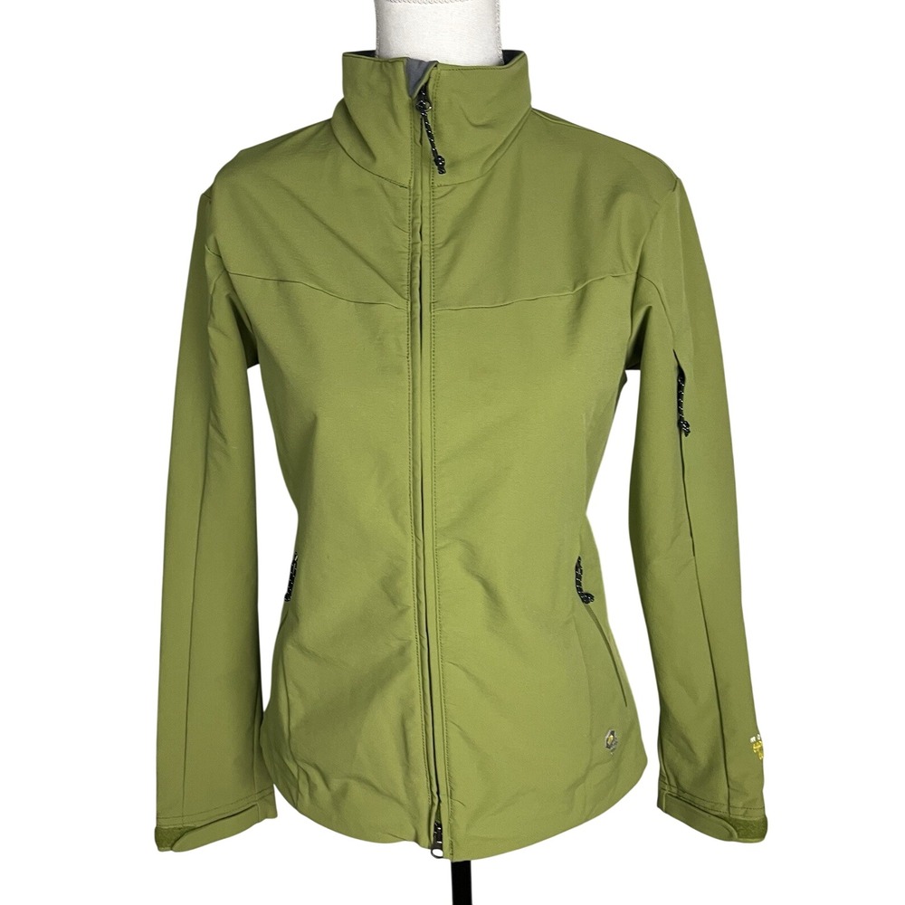 Mountain Hardwear Jacket Womens Size SP Green Zip Softshell Coat Outdoors Hiking